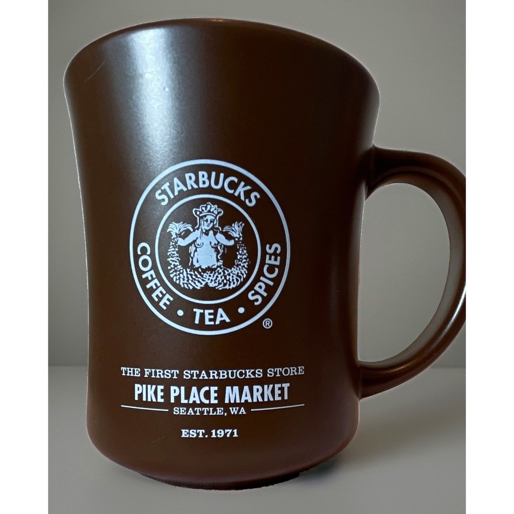 Starbucks Brown & White Advertising Mug Pike Place Market Seattle 2008